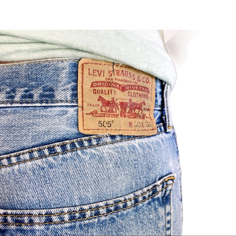Levi’s 505 VTG Mom Jeans Straight Leg Frayed Hem - Picture 4 of 12